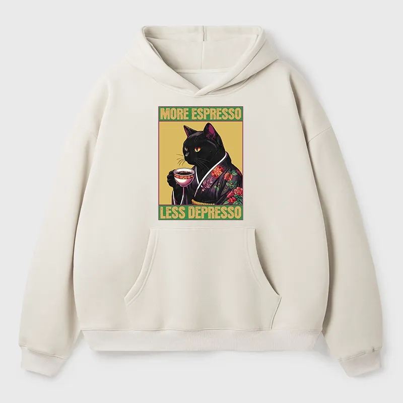 Tokyo-Tiger Up Caffeine Down Depression Aldult Fleece Hoodie