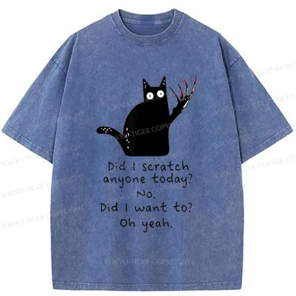 Tokyo-Tiger Cats With Sharp Claws Washed T-Shirt