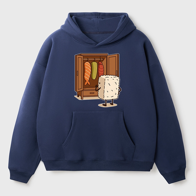 Tokyo-Tiger Sushi Pick Out Clothes Aldult Fleece Hoodie