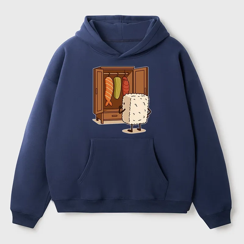 Tokyo-Tiger Sushi Pick Out Clothes Aldult Fleece Hoodie