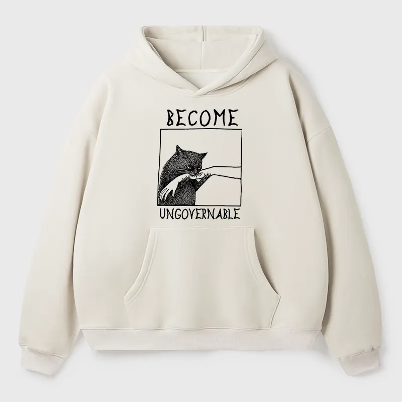 Tokyo-Tiger Cat Biting Arm Aldult Fleece Hoodie