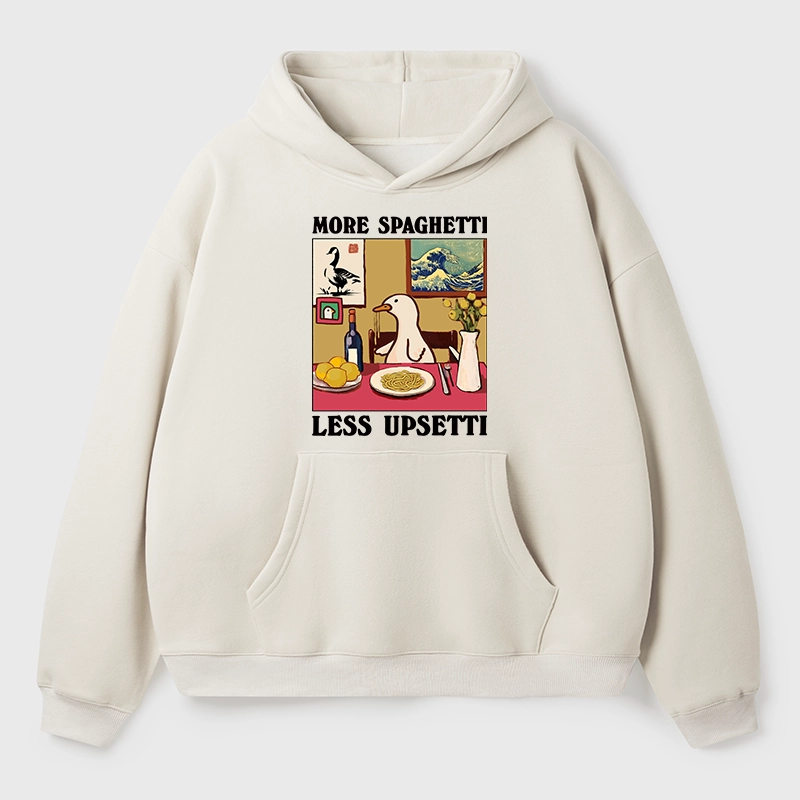 Tokyo-Tiger More Spaghetti Less Upsetti Goose Aldult Fleece Hoodie