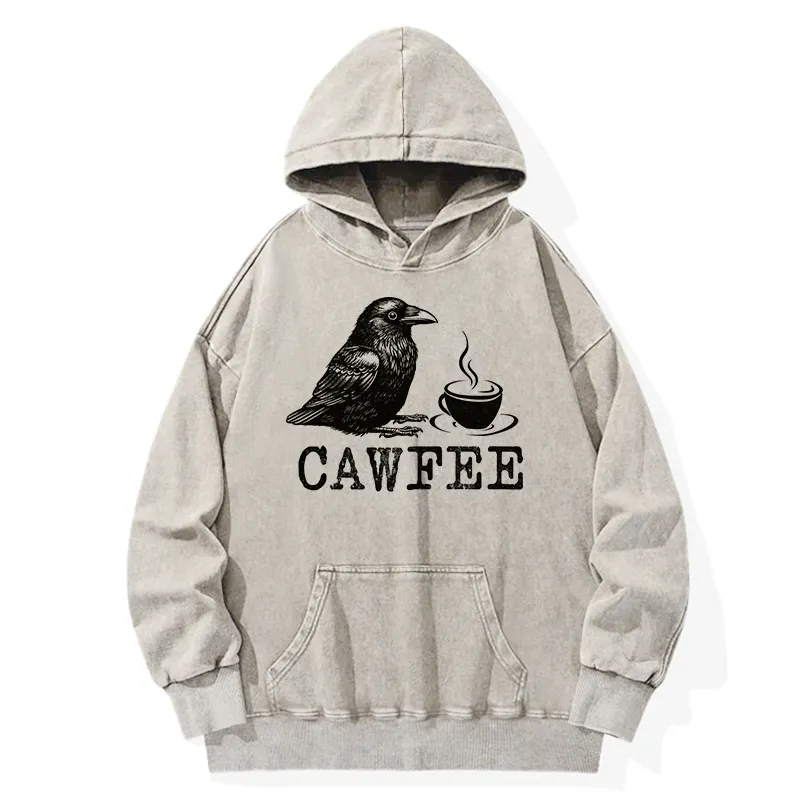 Tokyo-Tiger Cawfee Funny Japan Meme Washed Hoodie