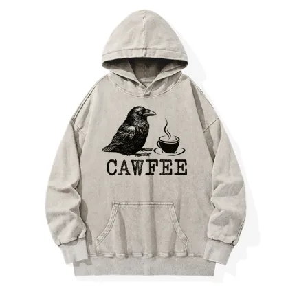 Tokyo-Tiger Cawfee Funny Japan Meme Washed Hoodie