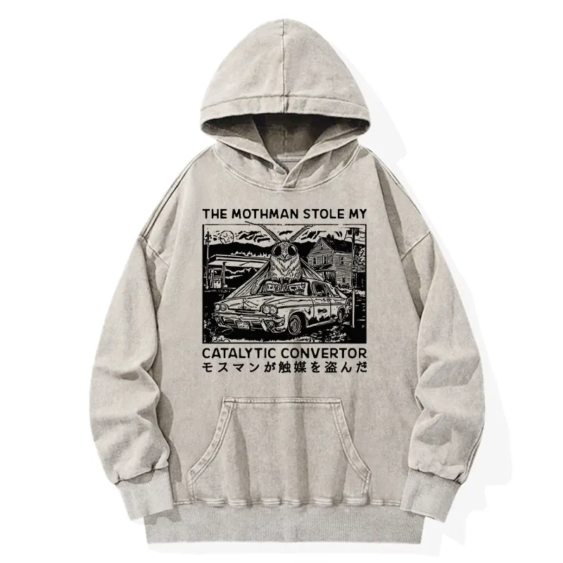 Tokyo-Tiger The Night Mothman Stole My Converter Washed Hoodie