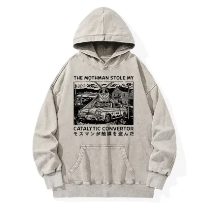 Tokyo-Tiger The Night Mothman Stole My Converter Washed Hoodie