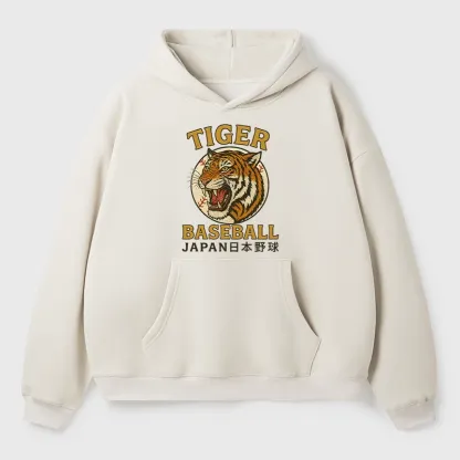 Tokyo-Tiger Osaka Japan Baseball Team Aldult Fleece Hoodie