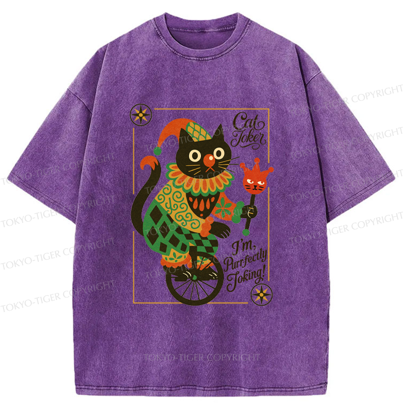Tokyo-Tiger The Cat Joker Washed T-Shirt