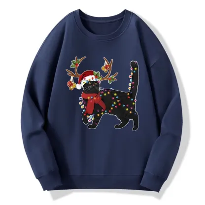 Tokyo-Tiger Christmas Black Cat Classic Sweatshirt