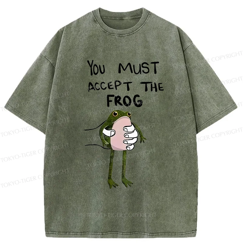 Tokyo-Tiger Accept This Frog Washed T-Shirt