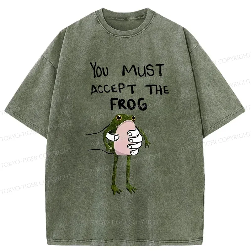 Tokyo-Tiger Accept This Frog Washed T-Shirt Sale
