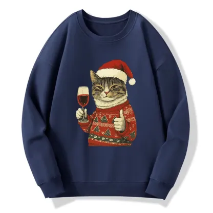 Tokyo-Tiger Christmas Cat Likes Classic Sweatshirt