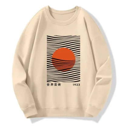 Tokyo-Tiger Minimalist Art Sun Classic Sweatshirt