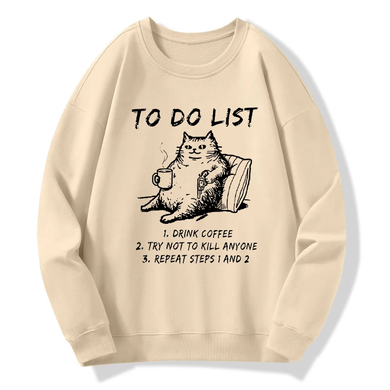 Tokyo-Tiger Cat's To-Do List Classic Sweatshirt