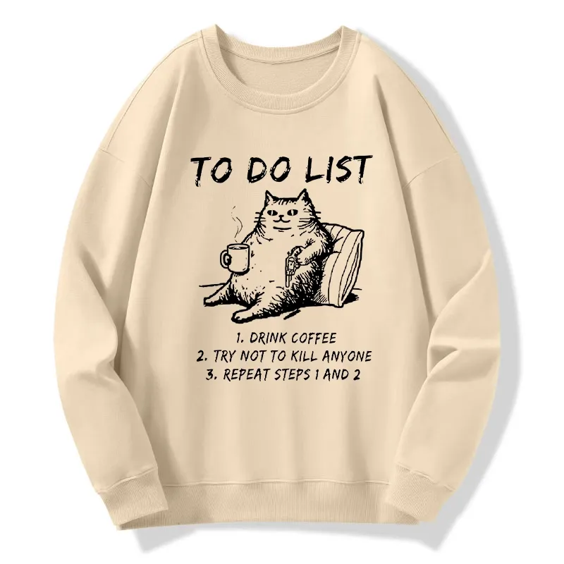 Tokyo-Tiger Cat's To-Do List Classic Sweatshirt