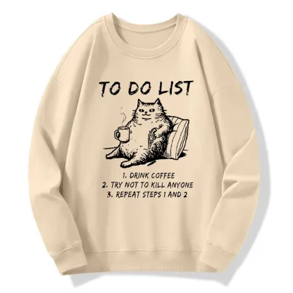 Tokyo-Tiger Cat's To-Do List Classic Sweatshirt