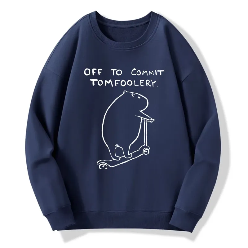 Tokyo-Tiger Capybara Is Ready To Do Something Bad Classic Sweatshirt