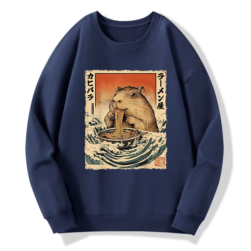 Tokyo-Tiger Hamster Eating Ramen Classic Sweatshirt