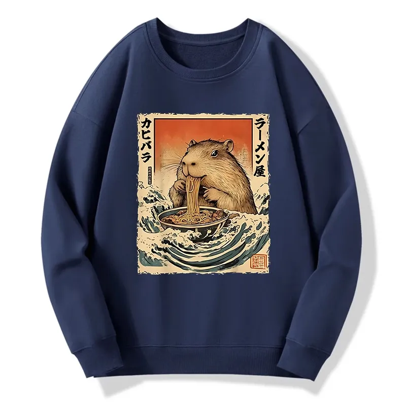 Tokyo-Tiger Hamster Eating Ramen Classic Sweatshirt