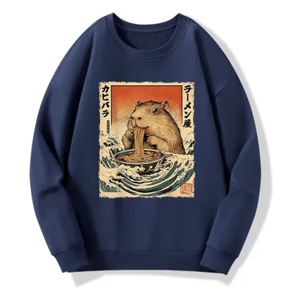 Tokyo-Tiger Hamster Eating Ramen Classic Sweatshirt