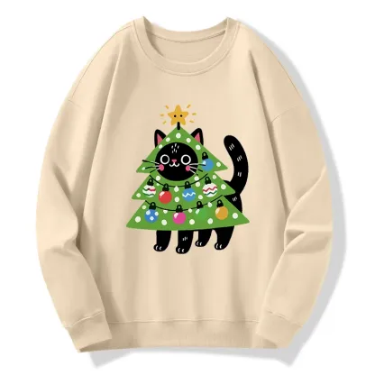 Tokyo-Tiger Christmas Tree Cat Classic Sweatshirt