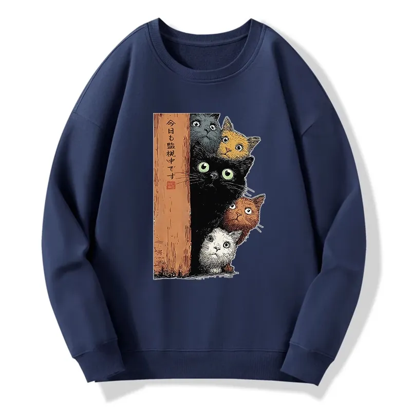 Tokyo-Tiger Five Cats Are Watching You Classic Sweatshirt