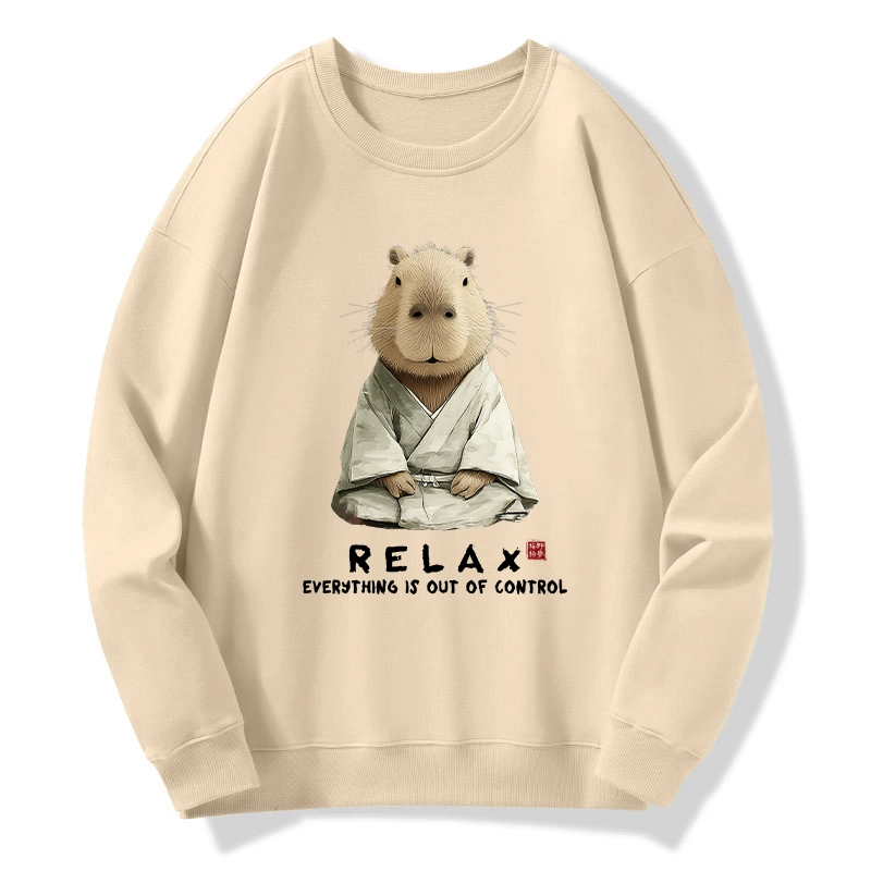 Tokyo-Tiger Zen Capybara：Relax, it's all chaos Classic Sweatshirt