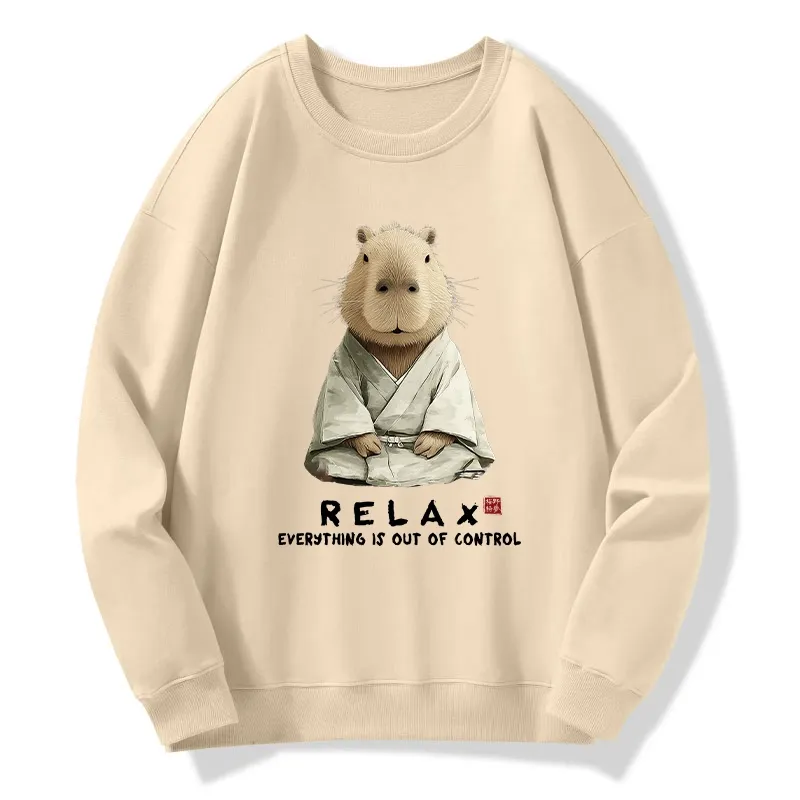 Tokyo-Tiger Zen Capybara：Relax, it's all chaos Classic Sweatshirt