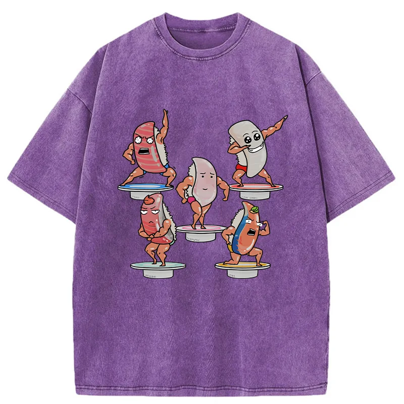 Tokyo-Tiger Fitness Sushi Washed T-Shirt