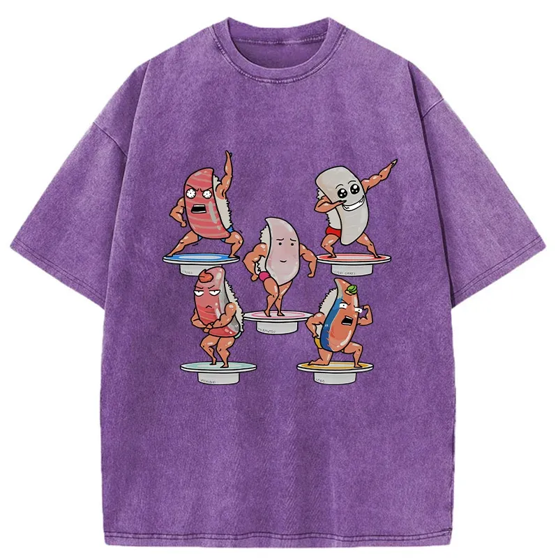 Tokyo-Tiger Fitness Sushi Washed T-Shirt