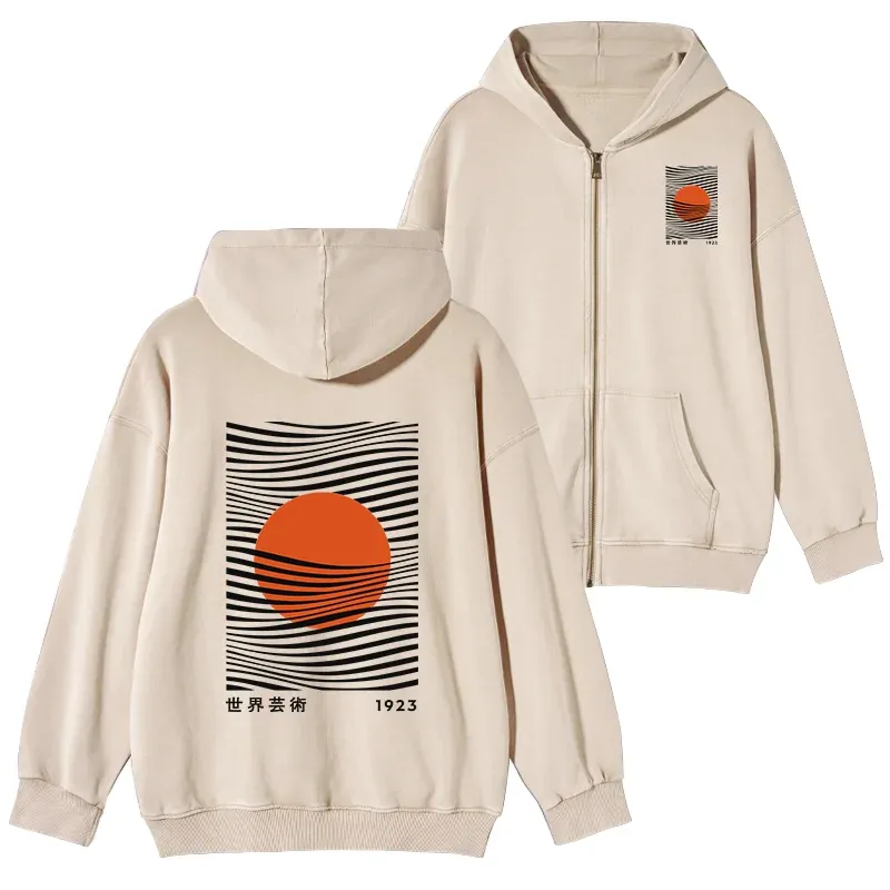 Tokyo-Tiger Minimalist Art Sun Washed Zip Hoodie Sale