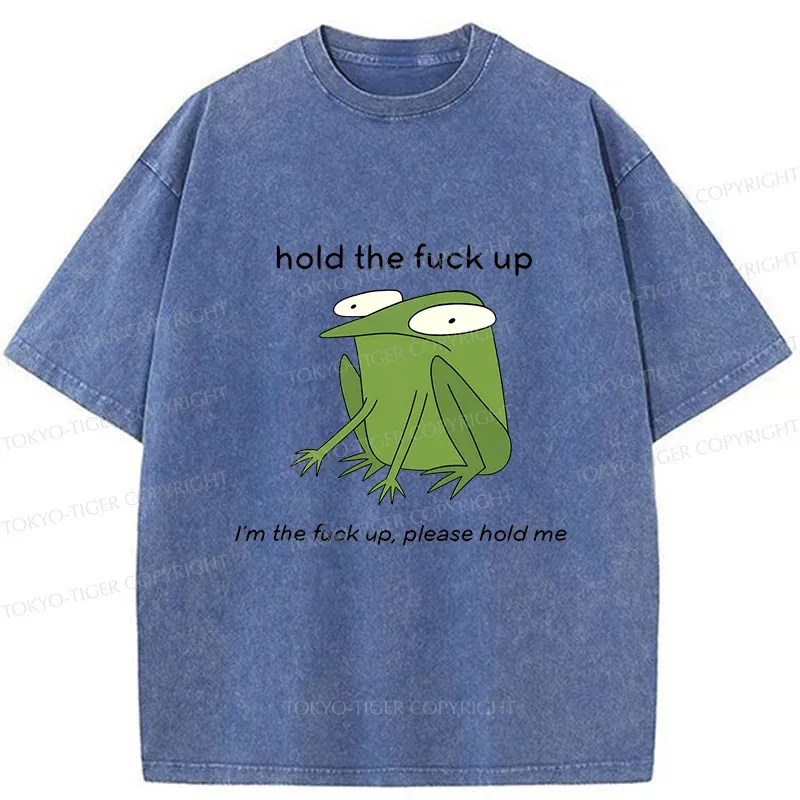 Tokyo-Tiger Please Hug The Frog Washed T-Shirt