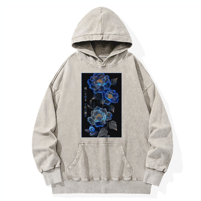 Tokyo-Tiger The Sea Of Flowers In The Darkness Washed Hoodie