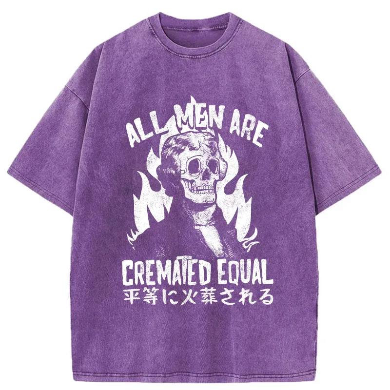 Tokyo-Tiger All Men Are Cremated Equal Washed T-Shirt