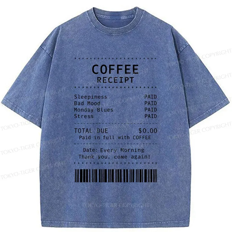 Tokyo-Tiger Coffee Bill Washed T-Shirt