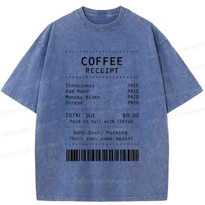 Tokyo-Tiger Coffee Bill Washed T-Shirt