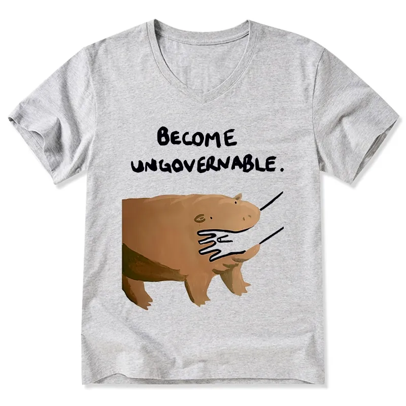 Tokyo-Tiger Moo Deng Bites Someone's Arm V-Neck Classic T-Shirt