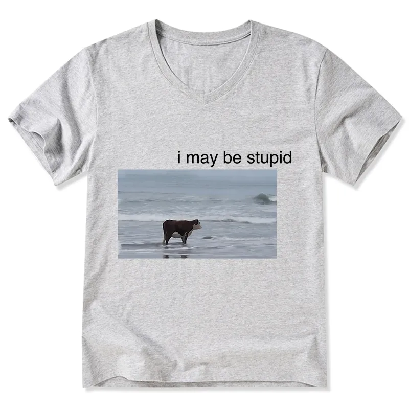 Tokyo-Tiger Foolish Cow V-Neck Classic T-Shirt