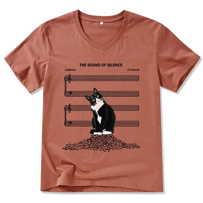 Tokyo-Tiger The Sound Of Silence Cow V-Neck Classic T-Shirt