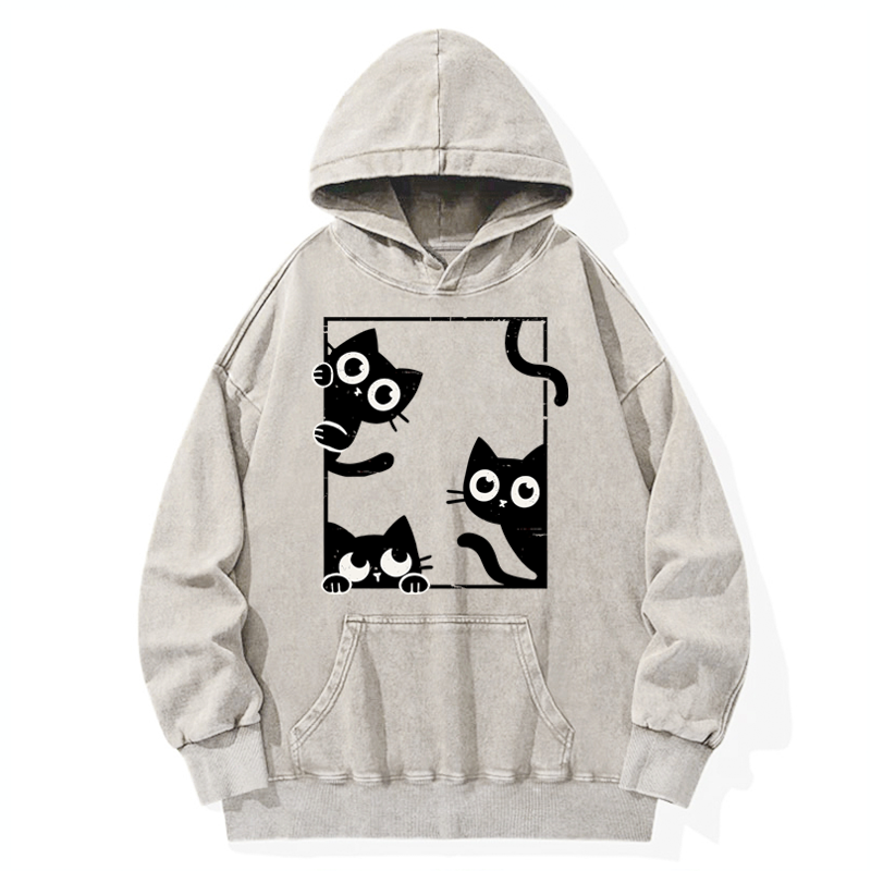 Tokyo-Tiger Looking At Your Cats Washed Hoodie