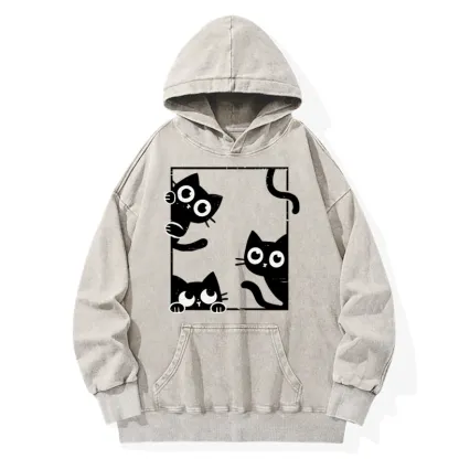 Tokyo-Tiger Looking At Your Cats Washed Hoodie
