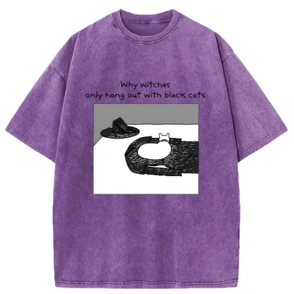 Tokyo-Tiger Terrifying White Cat Fur Funny Washed T-Shirt