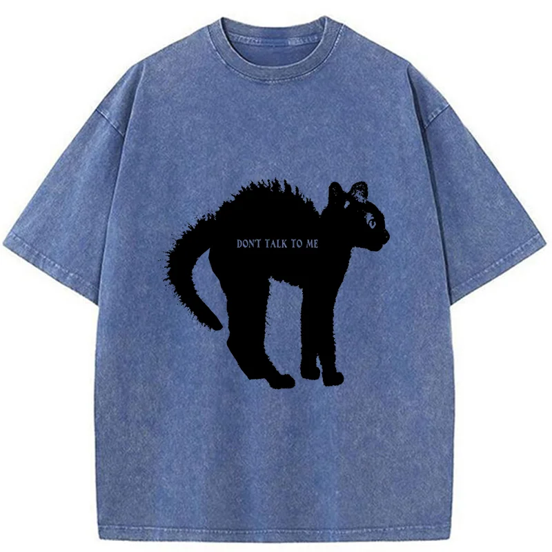 Tokyo-Tiger Frightened Cat Washed T-Shirt