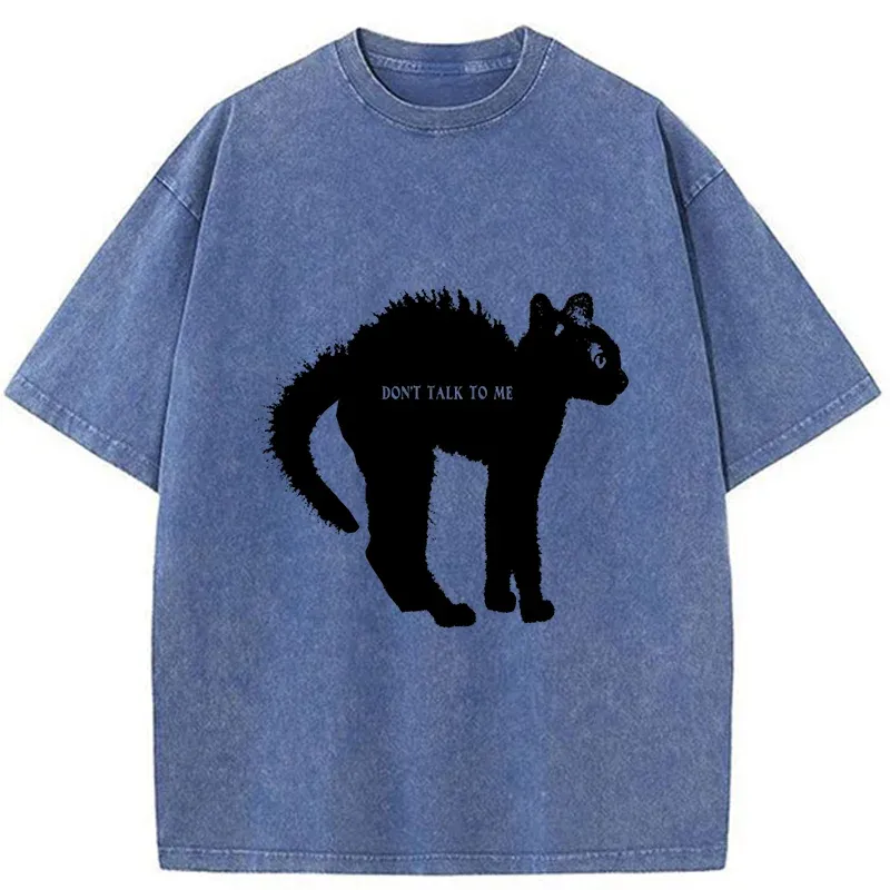 Tokyo-Tiger Frightened Cat Washed T-Shirt