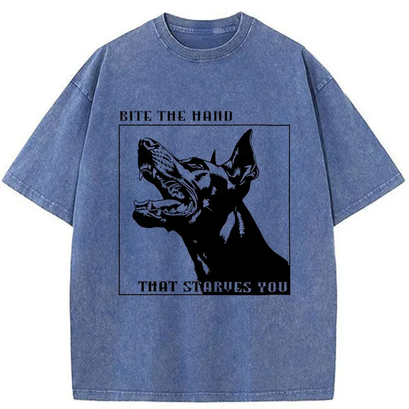 Tokyo-Tiger Rebellious Dog Meme Washed T-Shirt