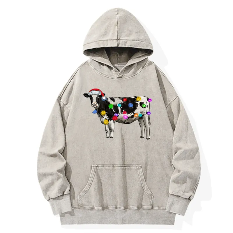 Tokyo-Tiger Christmas Cow Washed Hoodie