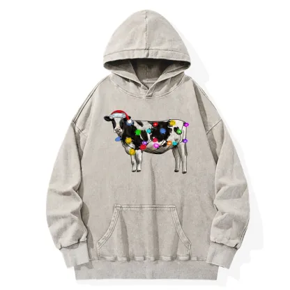 Tokyo-Tiger Christmas Cow Washed Hoodie