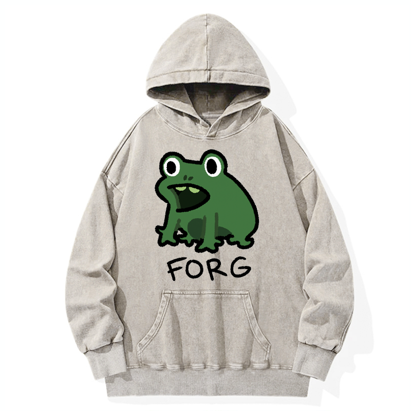 Tokyo-Tiger Funny Forg Japan Washed Hoodie