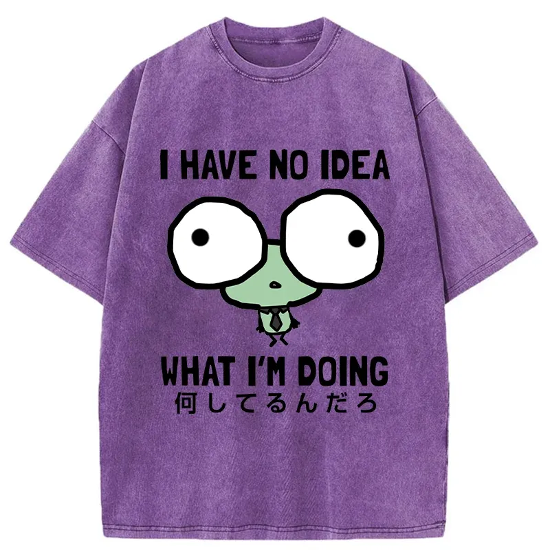 Tokyo-Tiger Silly Frog At Work Washed T-Shirt