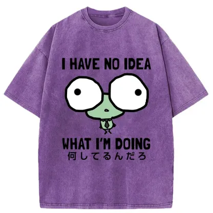 Tokyo-Tiger Silly Frog At Work Washed T-Shirt